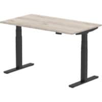dynamic Air Sit Stand Desk Rectangular Grey Oak T-Foot 1,400 (W) x 800 (D) x 665 (H) mm MFC (Melamine Faced Chipboard)