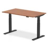 dynamic Air Sit Stand Desk Rectangular Walnut T-Foot 1,400 (W) x 800 (D) x 665 (H) mm MFC (Melamine Faced Chipboard)
