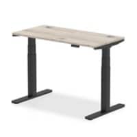 dynamic Air Sit Stand Desk Rectangular Grey Oak T-Foot 1,200 (W) x 600 (D) x 665 (H) mm MFC (Melamine Faced Chipboard)