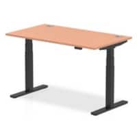 dynamic Air Sit Stand Desk Rectangular Beech T-Foot 1,400 (W) x 800 (D) x 665 (H) mm MFC (Melamine Faced Chipboard)