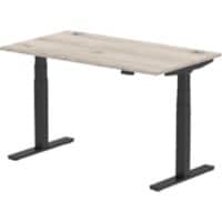 dynamic Air Sit Stand Desk Rectangular Grey Oak T-Foot 1,400 (W) x 800 (D) x 665 (H) mm MFC (Melamine Faced Chipboard)