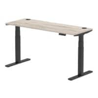 dynamic Ergonomic Desk Air HASCP166BGRY Grey Oak 1600 mm x 600 mm x 660 - 1310 mm