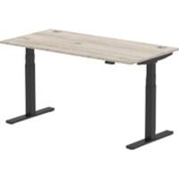 dynamic Air Sit Stand Desk Rectangular Grey Oak T-Foot 3 Drawers 1,600 (W) x 800 (D) x 665 (H) mm MFC (Melamine Faced Chipboard)