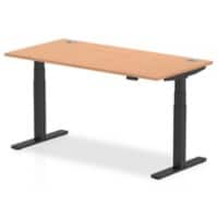 dynamic Air Sit Stand Desk Rectangular Oak T-Foot 2 Drawers 1,600 (W) x 800 (D) x 665 (H) mm MFC (Melamine Faced Chipboard)