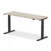 dynamic Air Sit Stand Desk Rectangular Grey Oak T-Foot 1,800 (W) x 600 (D) x 665 (H) mm MFC (Melamine Faced Chipboard)
