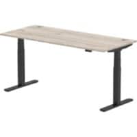 dynamic Air Sit Stand Desk Rectangular Grey Oak T-Foot 1,800 (W) x 800 (D) x 665 (H) mm MFC (Melamine Faced Chipboard)