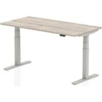 dynamic Air Sit Stand Desk Rectangular Grey Oak T-Foot 1,600 (W) x 800 (D) x 665 (H) mm MFC (Melamine Faced Chipboard)