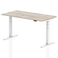 dynamic Air Sit Stand Desk Rectangular Grey Oak T-Foot 1,600 (W) x 800 (D) x 665 (H) mm MFC (Melamine Faced Chipboard)