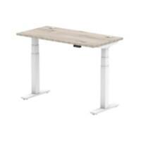 dynamic Air Sit Stand Desk Rectangular Grey Oak T-Foot 1,200 (W) x 600 (D) x 665 (H) mm MFC (Melamine Faced Chipboard)