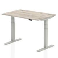 dynamic Air Sit Stand Desk Rectangular Grey Oak T-Foot 1,200 (W) x 800 (D) x 665 (H) mm MFC (Melamine Faced Chipboard)