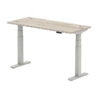 dynamic Air Sit Stand Desk Rectangular Grey Oak T-Foot 1,400 (W) x 600 (D) x 665 (H) mm MFC (Melamine Faced Chipboard)