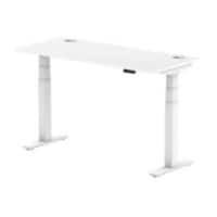 dynamic Air Sit Stand Desk Rectangular White T-Foot 1,400 (W) x 600 (D) x 665 (H) mm MFC (Melamine Faced Chipboard)