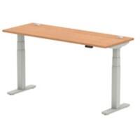 dynamic Air Sit Stand Desk Rectangular Oak T-Foot 1,600 (W) x 600 (D) x 665 (H) mm MFC (Melamine Faced Chipboard)