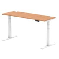 dynamic Air Sit Stand Desk Rectangular Oak T-Foot 1,600 (W) x 600 (D) x 665 (H) mm MFC (Melamine Faced Chipboard)