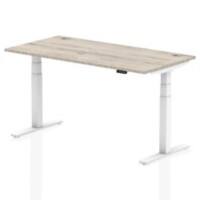 dynamic Air Sit Stand Desk Rectangular Grey Oak T-Foot 1,600 (W) x 800 (D) x 665 (H) mm MFC (Melamine Faced Chipboard)