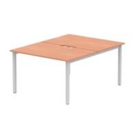 dynamic Evolve Plus Back to Back Desk Rectangular Beech H-Frame 1,200 (W) x 1,600 (D) x 750 (H) mm MFC (Melamine Faced Chipboard)