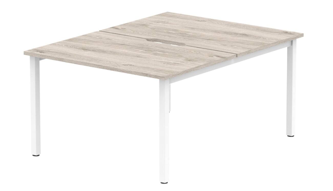 dynamic Computer Desk Evolve Plus B2P12GRYW Grey Oak 1200 mm x 1600 mm ...