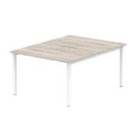 dynamic Evolve Plus Back to Back Desk Rectangular Grey Oak H-Frame 1,200 (W) x 1,600 (D) x 750 (H) mm MFC (Melamine Faced Chipboard)