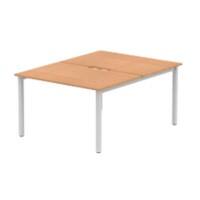 dynamic Evolve Plus Back to Back Desk Rectangular Oak H-Frame 1,200 (W) x 1,600 (D) x 750 (H) mm MFC (Melamine Faced Chipboard)