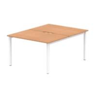 dynamic Evolve Plus Back to Back Desk Rectangular Oak H-Frame 1,200 (W) x 1,600 (D) x 750 (H) mm MFC (Melamine Faced Chipboard)