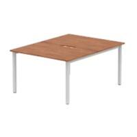 dynamic Evolve Plus Back to Back Desk Rectangular Walnut H-Frame 1,200 (W) x 1,600 (D) x 750 (H) mm MFC (Melamine Faced Chipboard)