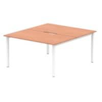 dynamic Evolve Plus Back to Back Desk Rectangular Beech H-Frame 1,400 (W) x 1,600 (D) x 750 (H) mm MFC (Melamine Faced Chipboard)