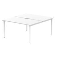 dynamic Evolve Plus Back to Back Desk Rectangular White H-Frame 1,400 (W) x 1,600 (D) x 750 (H) mm MFC (Melamine Faced Chipboard)