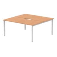 dynamic Evolve Plus Back to Back Desk Rectangular Oak H-Frame 1,600 (W) x 1,600 (D) x 750 (H) mm MFC (Melamine Faced Chipboard)