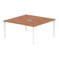dynamic Evolve Plus Back to Back Desk Rectangular Walnut H-Frame 1,600 (W) x 1,600 (D) x 750 (H) mm MFC (Melamine Faced Chipboard)
