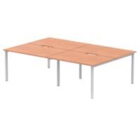 dynamic Evolve Plus Back to Back Desk Rectangular Beech H-Frame 2,400 (W) x 1,600 (D) x 750 (H) mm MFC (Melamine Faced Chipboard)