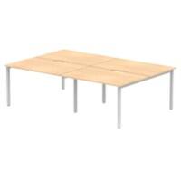 dynamic Evolve Plus Back to Back Desk Rectangular Maple H-Frame 2,400 (W) x 1,600 (D) x 750 (H) mm MFC (Melamine Faced Chipboard)