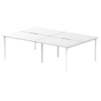 dynamic Evolve Plus Back to Back Desk Rectangular White H-Frame 2,400 (W) x 1,600 (D) x 750 (H) mm MFC (Melamine Faced Chipboard)
