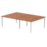 dynamic Evolve Plus Back to Back Desk Rectangular Walnut H-Frame 2,400 (W) x 1,600 (D) x 750 (H) mm MFC (Melamine Faced Chipboard)
