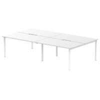 dynamic Evolve Plus Back to Back Desk Rectangular White H-Frame 2,800 (W) x 1,600 (D) x 750 (H) mm MFC (Melamine Faced Chipboard)