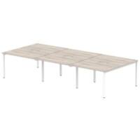 dynamic Evolve Plus Back to Back Desk Rectangular Grey Oak H-Frame 3,600 (W) x 1,600 (D) x 750 (H) mm MFC (Melamine Faced Chipboard)