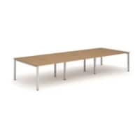 dynamic Computer Desk Evolve Plus B6P12OAKS Oak 3600 mm x 1600 mm x 730 mm