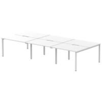 dynamic Evolve Plus Back to Back Desk Rectangular White H-Frame 3,600 (W) x 1,600 (D) x 750 (H) mm MFC (Melamine Faced Chipboard)