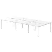 dynamic Evolve Plus Back to Back Desk Rectangular White H-Frame 3,600 (W) x 1,600 (D) x 750 (H) mm MFC (Melamine Faced Chipboard)