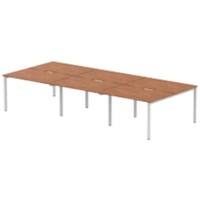 dynamic Evolve Plus Back to Back Desk Rectangular Walnut H-Frame 3,600 (W) x 1,600 (D) x 750 (H) mm MFC (Melamine Faced Chipboard)