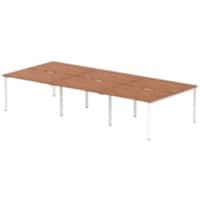 dynamic Evolve Plus Back to Back Desk Rectangular Walnut H-Frame 3,600 (W) x 1,600 (D) x 750 (H) mm MFC (Melamine Faced Chipboard)