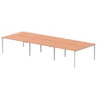 dynamic Evolve Plus Back to Back Desk Rectangular Beech H-Frame 4,200 (W) x 1,600 (D) x 750 (H) mm MFC (Melamine Faced Chipboard)