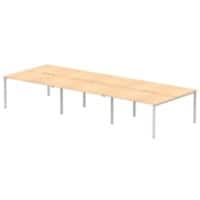 dynamic Evolve Plus Back to Back Desk Rectangular Maple H-Frame 4,200 (W) x 1,600 (D) x 750 (H) mm MFC (Melamine Faced Chipboard)