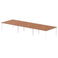 dynamic Evolve Plus Back to Back Desk Rectangular Walnut H-Frame 4,800 (W) x 1,600 (D) x 750 (H) mm MFC (Melamine Faced Chipboard)