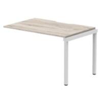 dynamic Evolve Plus Desk Extension Rectangular Grey Oak H-Frame 1,200 (W) x 800 (D) x 750 (H) mm MFC (Melamine Faced Chipboard)