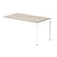 dynamic Evolve Plus Desk Extension Rectangular Grey Oak H-Frame 1,400 (W) x 800 (D) x 750 (H) mm MFC (Melamine Faced Chipboard)