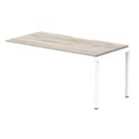 dynamic Evolve Plus Desk Extension Rectangular Grey Oak H-Frame 1,600 (W) x 800 (D) x 750 (H) mm MFC (Melamine Faced Chipboard)