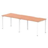 dynamic Evolve Plus Bench Desk Rectangular Beech H-Frame 2,400 (W) x 800 (D) x 750 (H) mm MFC (Melamine Faced Chipboard)