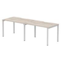 dynamic Evolve Plus Bench Desk Rectangular Grey Oak H-Frame 2,400 (W) x 800 (D) x 750 (H) mm MFC (Melamine Faced Chipboard)