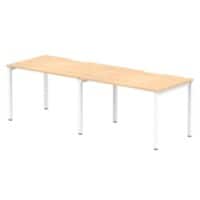 dynamic Evolve Plus Bench Desk Rectangular Maple H-Frame 2,400 (W) x 800 (D) x 750 (H) mm MFC (Melamine Faced Chipboard)
