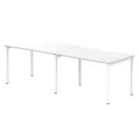 dynamic Evolve Plus Bench Desk Rectangular White H-Frame 2,400 (W) x 800 (D) x 750 (H) mm MFC (Melamine Faced Chipboard)